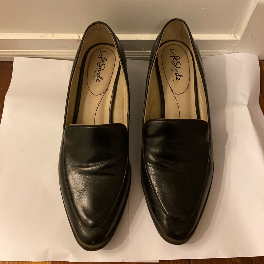 LifeStride block heel loafers, size 8.5.